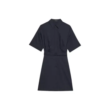 THEORY Short-Sleeved Dresses Women's Navy Blue
