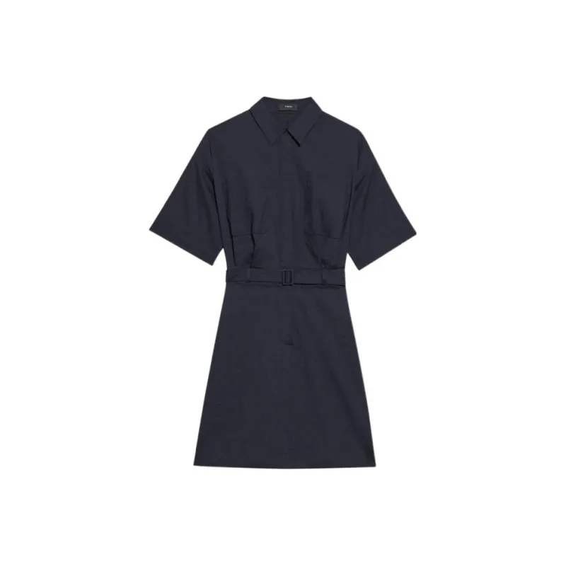 THEORY Short-Sleeved Dresses Women's Navy Blue-0