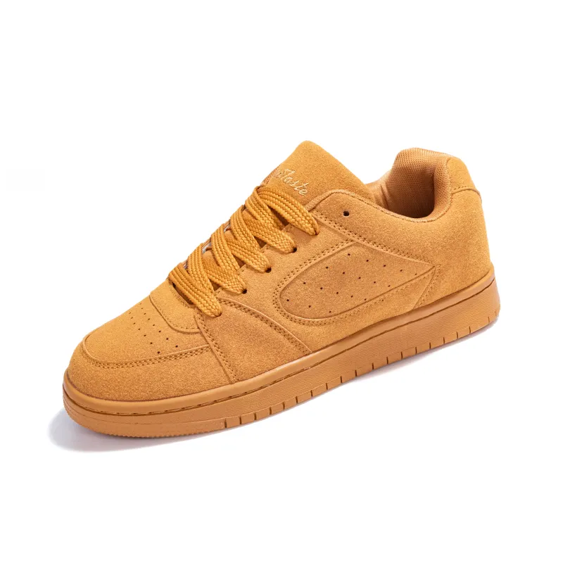 CLEARTASTE Slip Resistant, Abrasion Resistant, Lightweight Low Top Skateboard Shoes Unisex Wheat-2