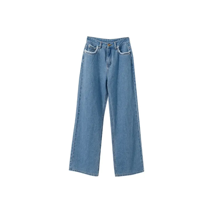 YUMOMO STAR Straight Jeans Women's Denim Blue-0