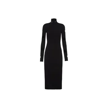 PRADA Long-Sleeved Dresses Women's Black