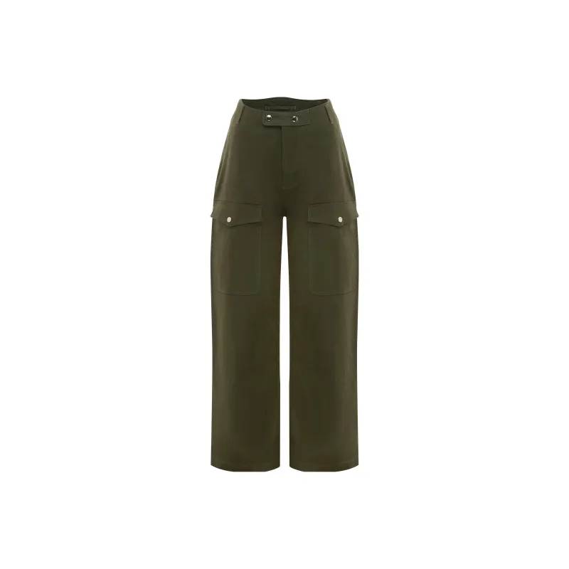With Jean Cargo Pants Women's Khaki Green-0