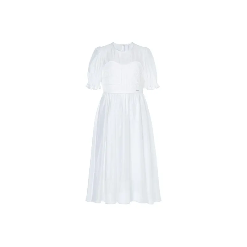 LOFT SHINE Short-Sleeved Dresses Women's White-0