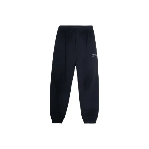 Balenciaga Knitted Sports Pants Loose Fit Style Women's Black