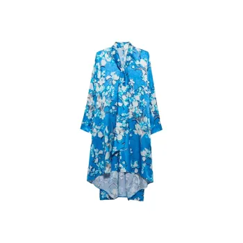 Balenciaga Long-Sleeved Dresses Women's Blue