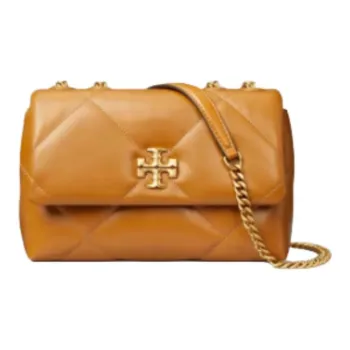 TORY BURCH Kira Nappa Leather Shoulder Bag Women's Tan