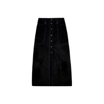 DIESEL Denim Long Skirts Women's Black