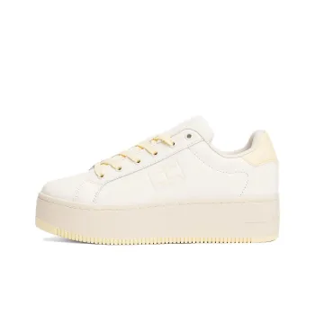 Tommy Hilfiger Trainers Low Top Skateboard Shoes Women's Beige Yellow