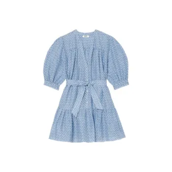 Sandro Short Sleeved Dresses Women's Blue