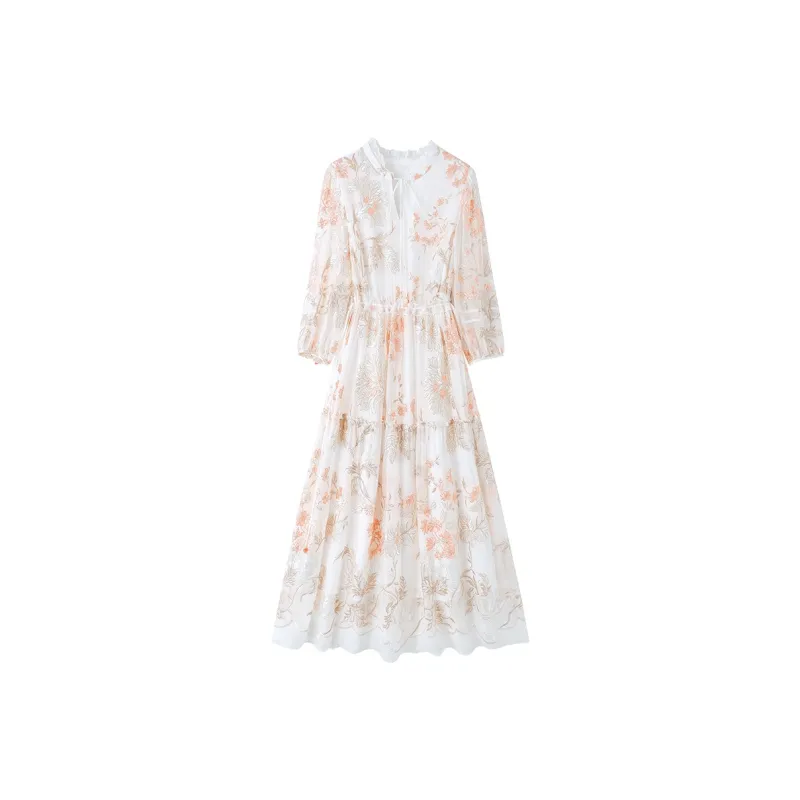To The West Long Sleeved Dresses Women's Pink-0