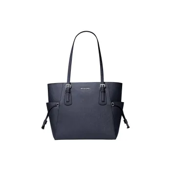 MICHAEL KORS Voyager Calfskin Tote Bag, Shopping Bag, Shoulder Bag Tubas Women's Marine Blue