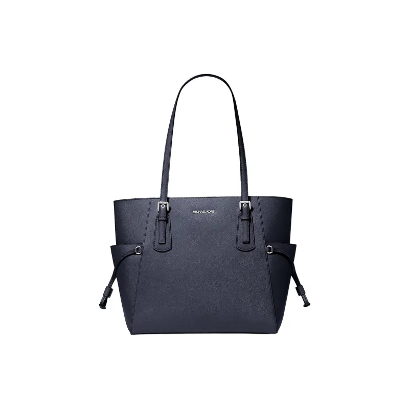 MICHAEL KORS Voyager Calfskin Tote Bag, Shopping Bag, Shoulder Bag Tubas Women's Marine Blue-0
