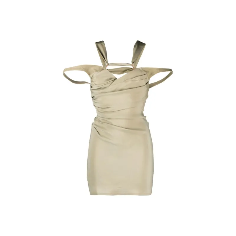 Jacquemus Sleeveless Dresses Women's Beige-0