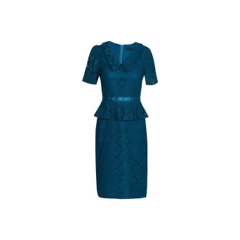 ROEYSHOUSE Short Sleeved Dress Women's Blue