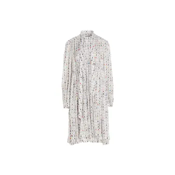 Balenciaga Graphic Printed Oversized Midi Dress