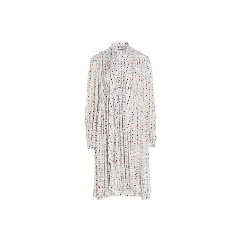 Balenciaga Graphic Printed Oversized Midi Dress-0