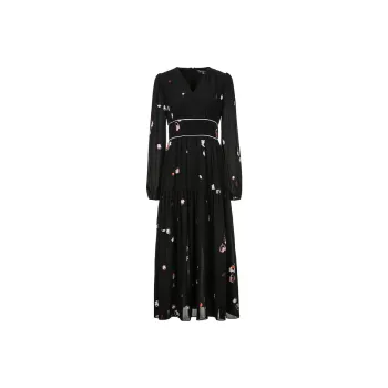 MeetMetro Long-Sleeved Dresses Women's Black