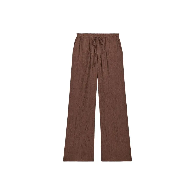 ZARA Casual Pants Women's Chocolates Brown-0