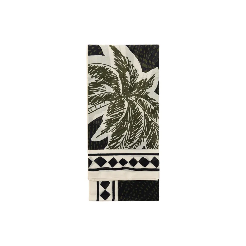 ZARA Cotton Knit Scarves Women's Black-0