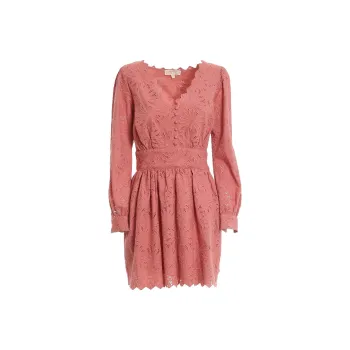 MICHAEL KORS FW22 Long Sleeved Dress Women's Red