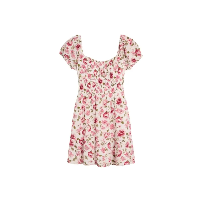 Hollister Short-Sleeved Dresses Women's White Floral-0