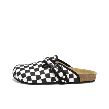 HART DAVIS Rubber Sole Abrasion Resistant Slip Resistant Closed Toe Slippers Unisex Black White