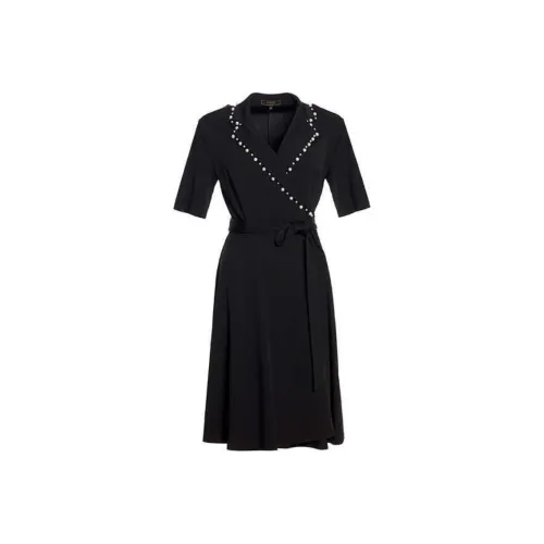 BESIONIA SS22 Short Sleeved Dresses Women's Black