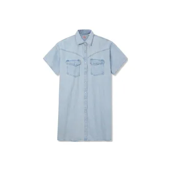 Levis Short Sleeved Dresses Women's Blue