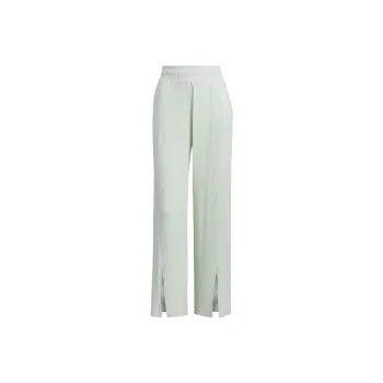 Adidas Lounge LOUNGE WIDE LEG KNIT JOGGERS Casual Pants Women's Light Green