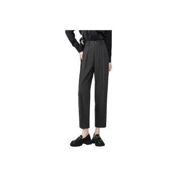 Late White Casual Pants Women's Dark Gray