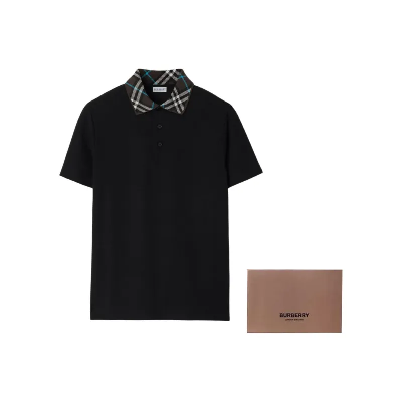 Burberry Check Collar Polo Shirt-6