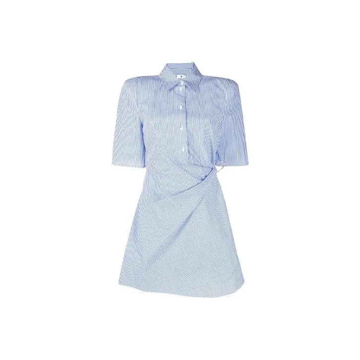 OFF-WHITE SS21 Short-Sleeved Dresses Women's Blue-0