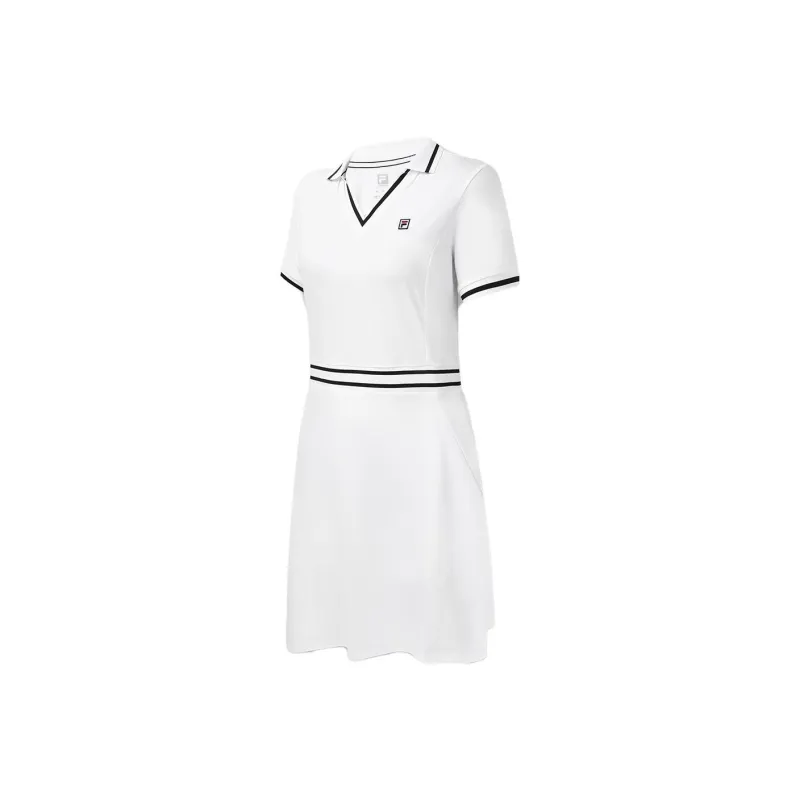FILA Short Sleeved Dress Women's Jade White-0
