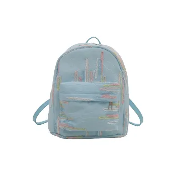 RIVMIND Nylon Backpack Regular Women's White/Black/Pink/Blue