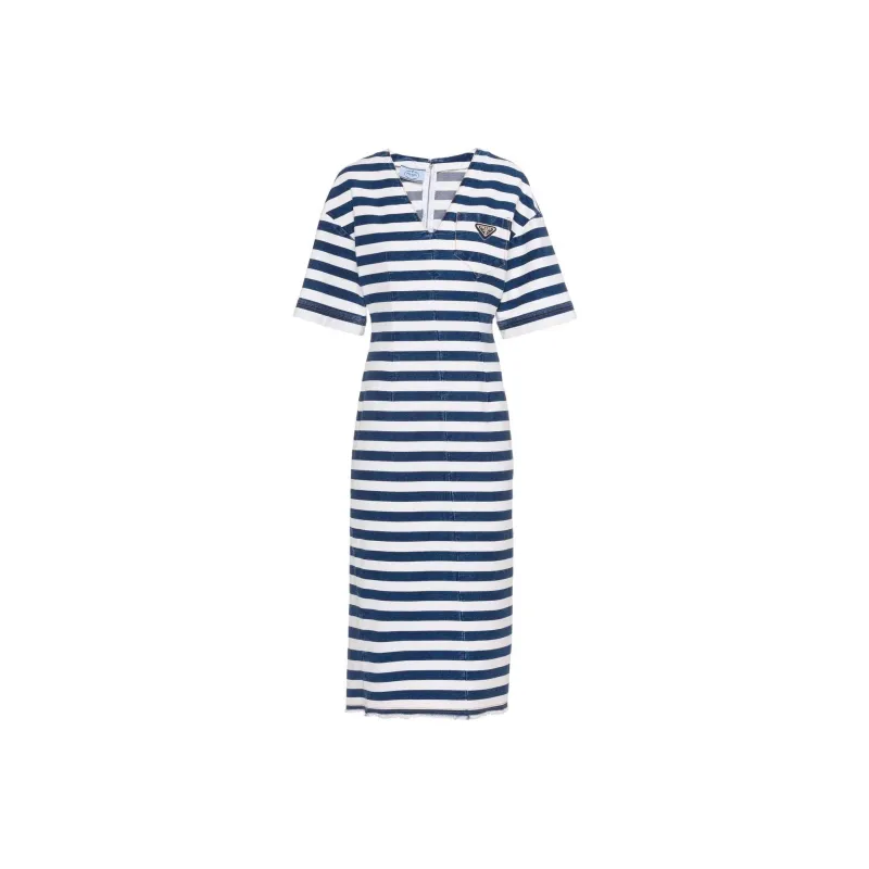 PRADA Short-Sleeved Dresses Women's Blue-0