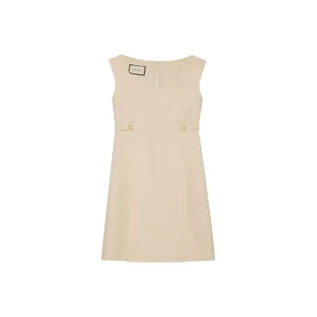 GUCCI Sleeveless Dresses Women's White
