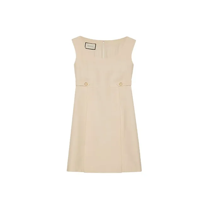 GUCCI Sleeveless Dresses Women's White-0
