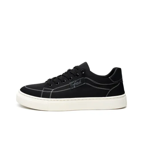 FED Low Top Skateboard Shoes Men's Black