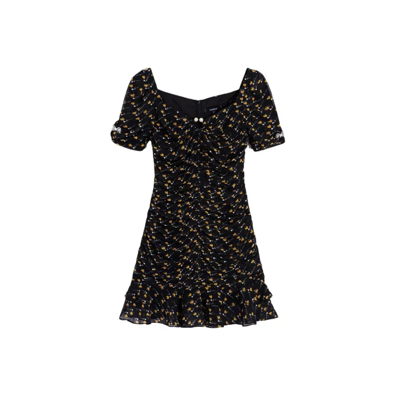 Bebe SS24 Short-Sleeved Dresses Women's Heather Black-0