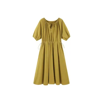【dme】 Short Sleeved Dresses Women's Verdant Green