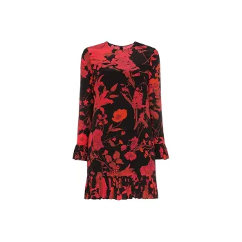 Valentino Long-Sleeved Dresses Women's Red