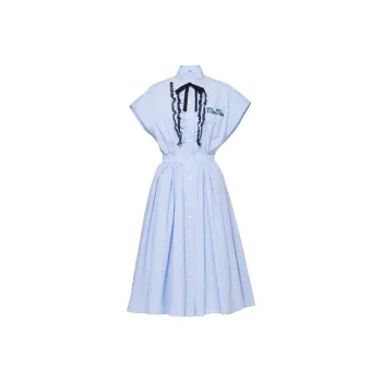 MIU MIU SS21 Sleeveless Dress Women's Blue