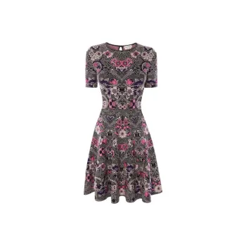 Alexander McQueen Short-Sleeved Dresses Women's Black