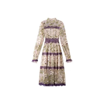 JINYE ORIENTAL Dress Women's Green Purple