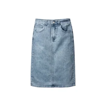Prth Promethean Denim Long Skirts Women's Light Blue