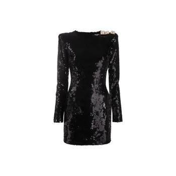 BALMAIN Long-Sleeved Dresses Women's Black