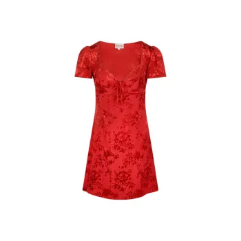 Rouje FW24 JANINE DRESS Short-Sleeved Dresses Women's Red