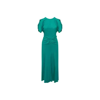 Victoria Beckham Gathered Waist Midi Dress