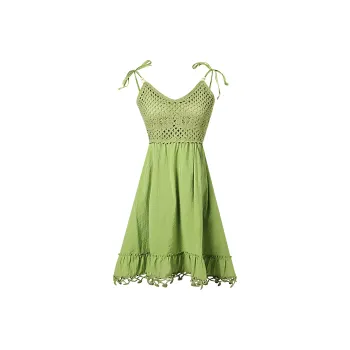 QYPRF Slip Dresses Women's Cropped Green