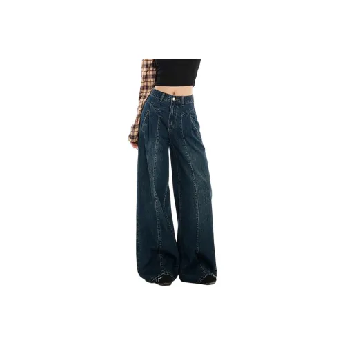 KULAIYA Jeans Women's Vintage Blue